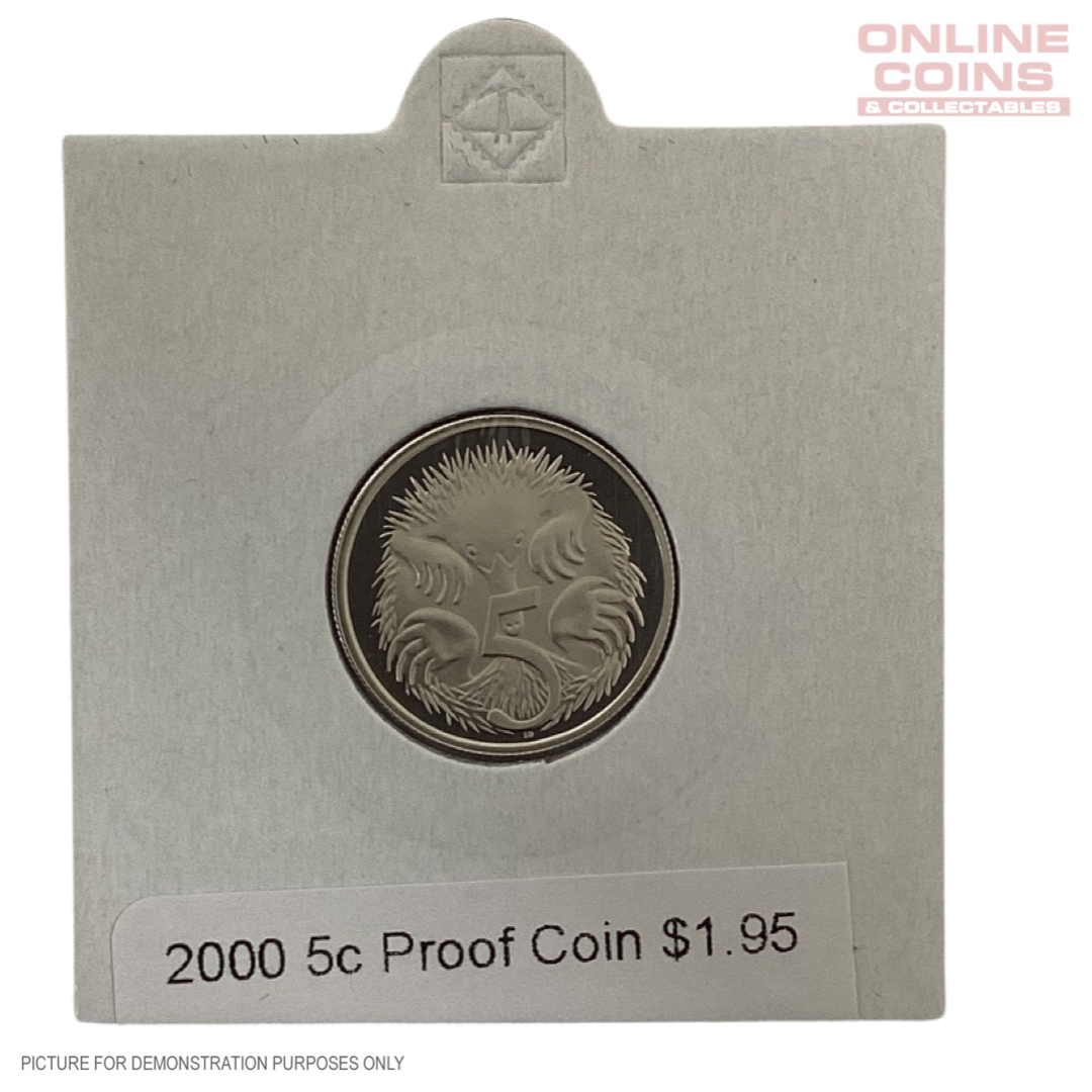 2000 Proof 5¢ coin - Loose in 2x2